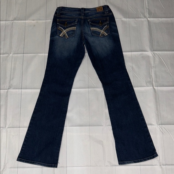 LEI Sophia hipster flare Dark Blue Women's Boot Cut Jeans - Picture 6 of 9